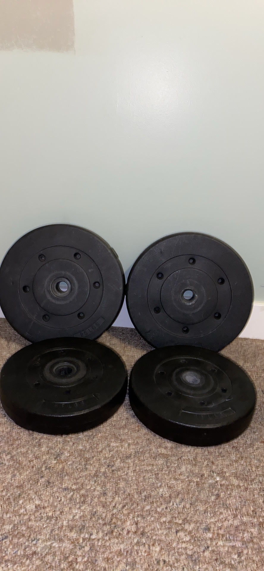 2/25lbs, 2/15lbs weight plates