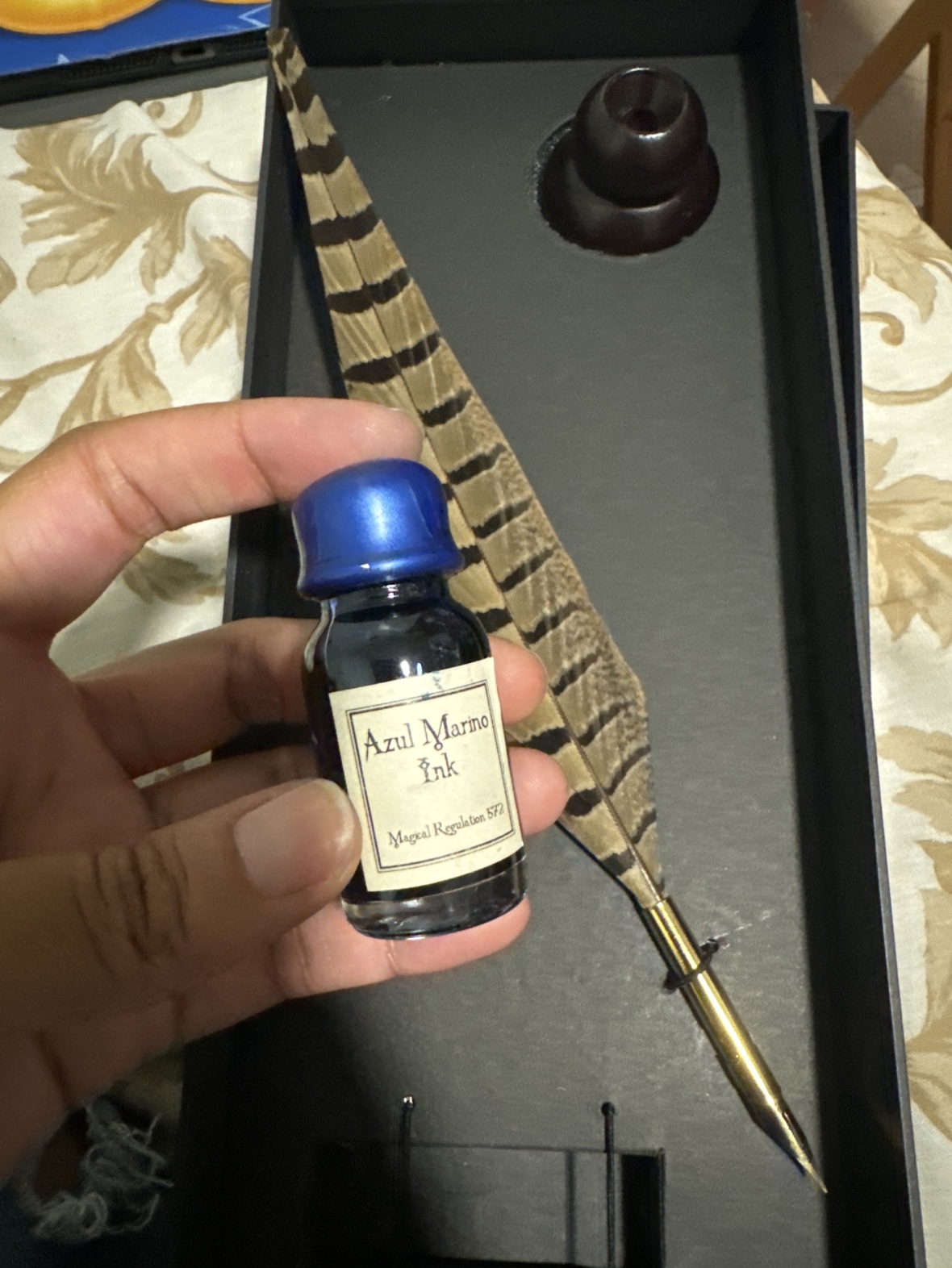 Quill with ink set #freecycle - photo 2