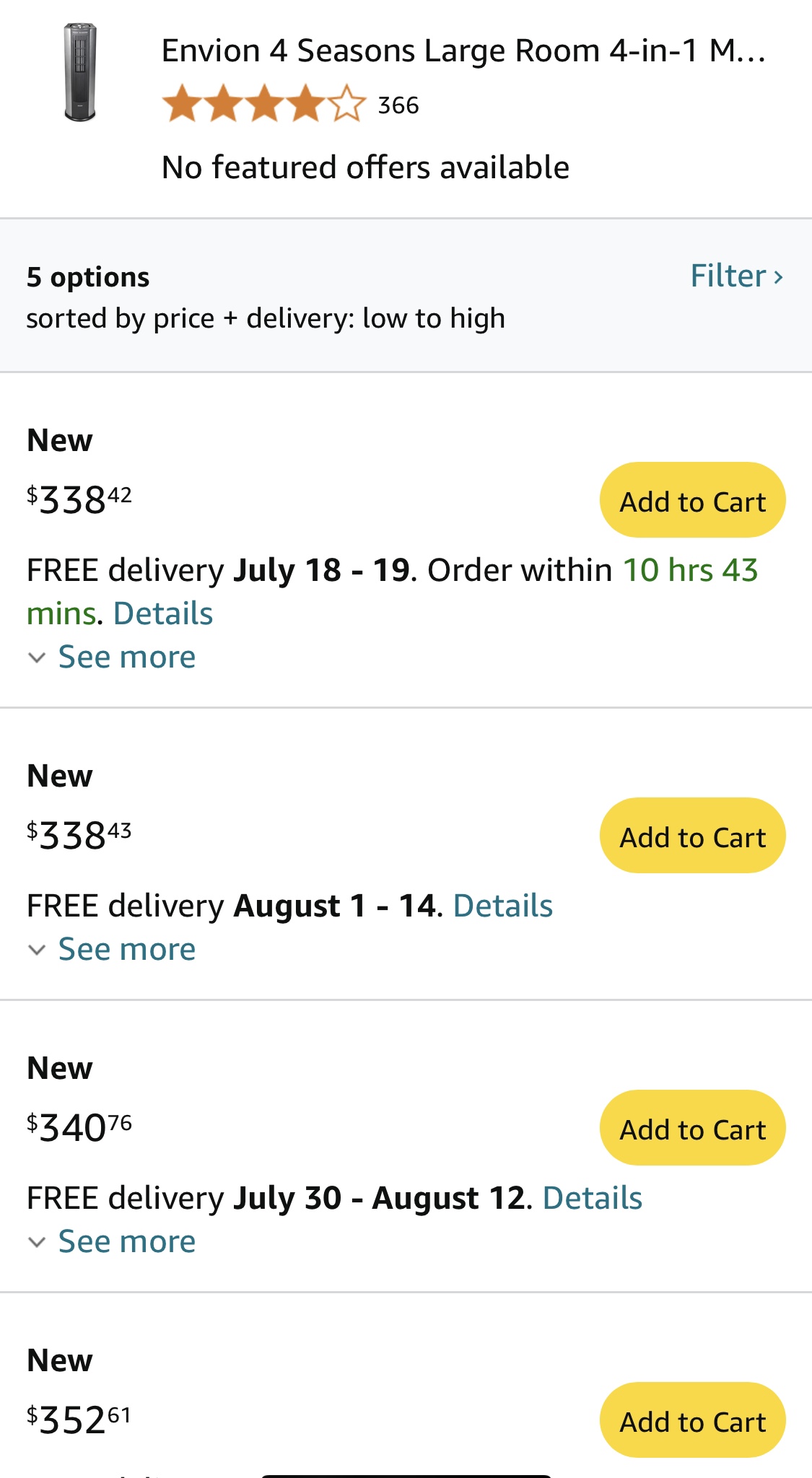 4 in 1 humidifier, fan, air purifier & heater image indicator(5)