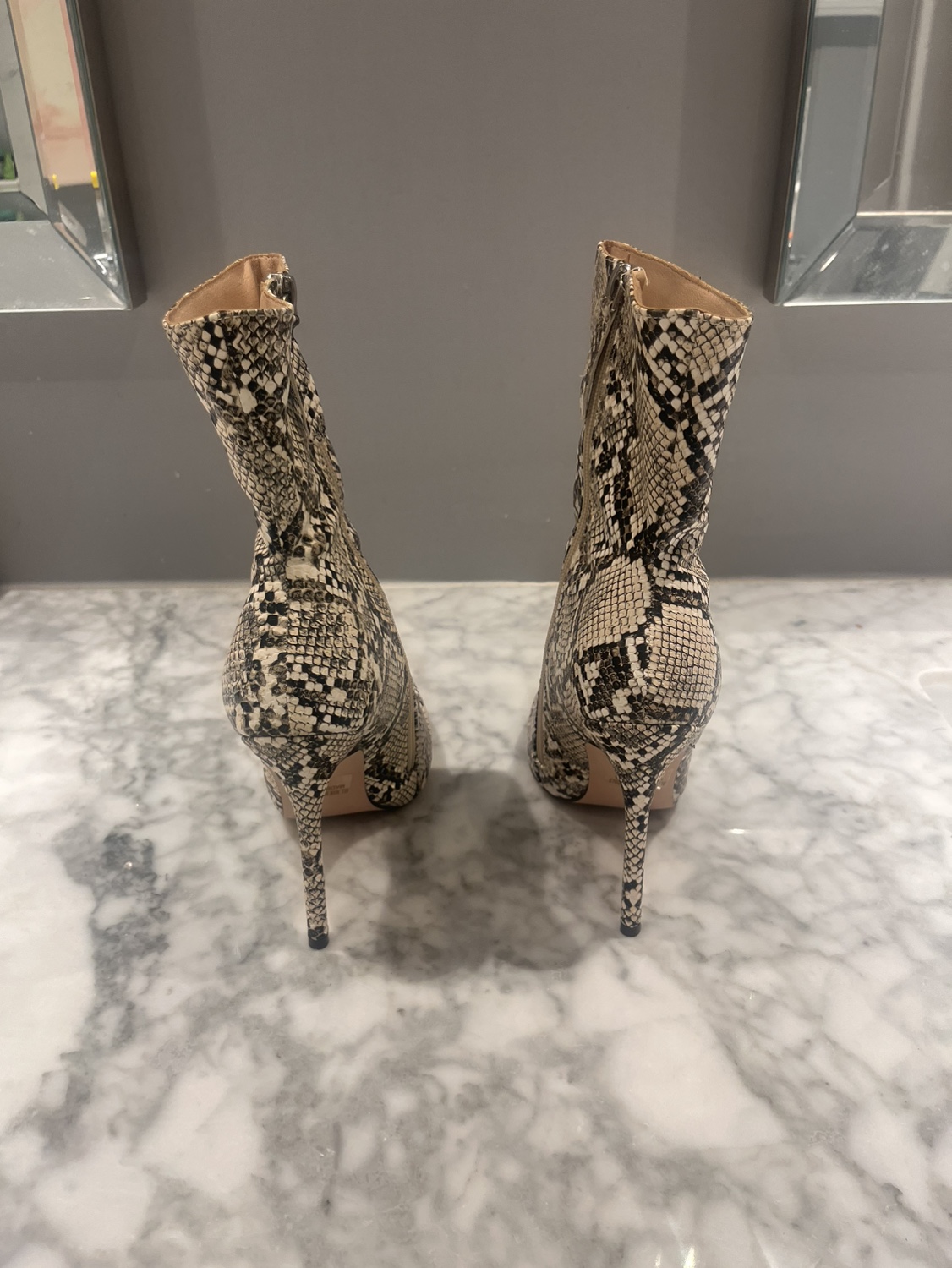 Fake Rue Snake Skin Ankle Boot Heels -  Fashion Nova image indicator(3)