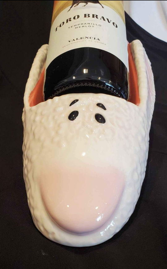 Wine Bottle Holder, Ceramic, ''Hallmark Maxine'', Vintage - photo 4
