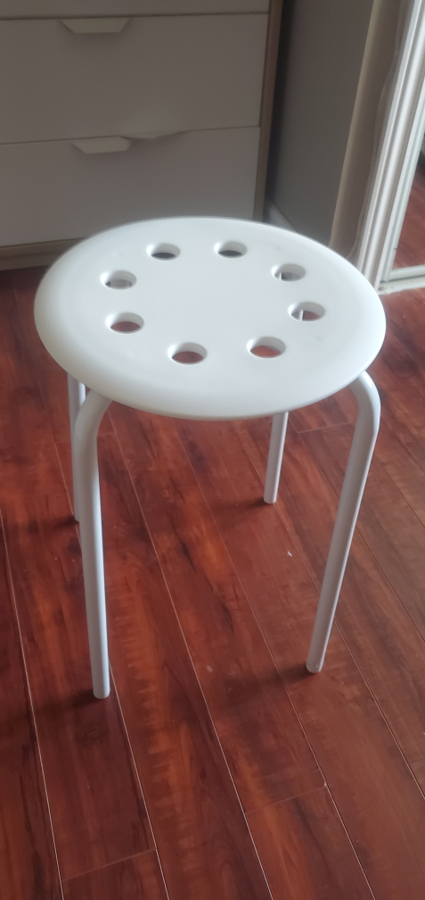 White IKEA Stool