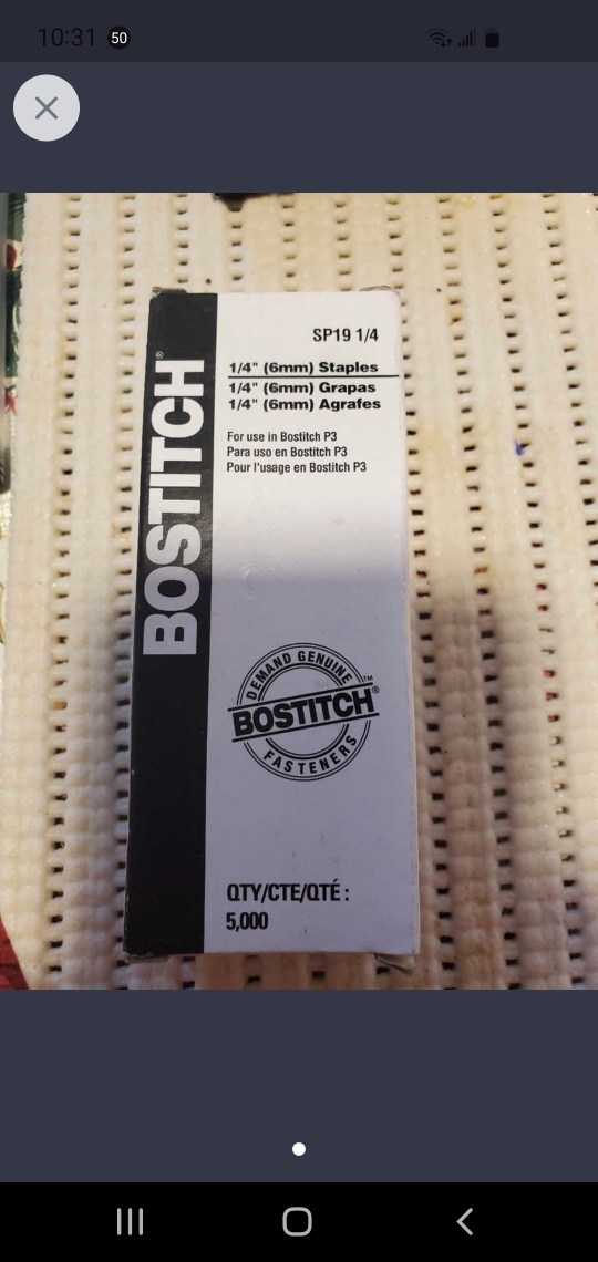 1/4" 6mm bostitch staples