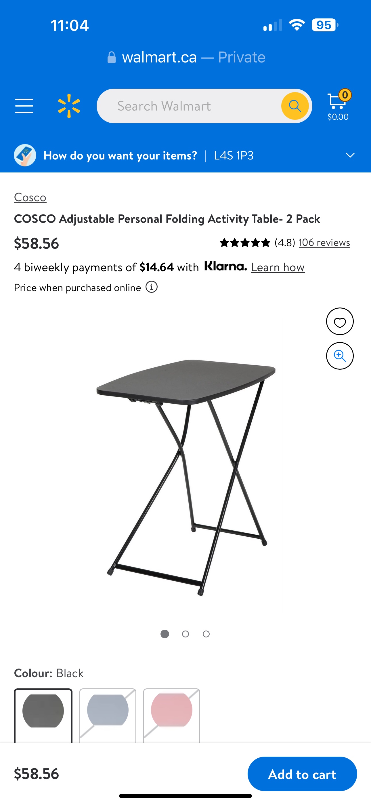 Blue folding table - photo 4