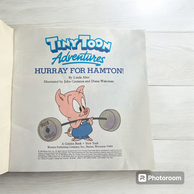 Vintage Tiny Toon Adventures Hurray For Hamton! Golden Book 90 image indicator(3)