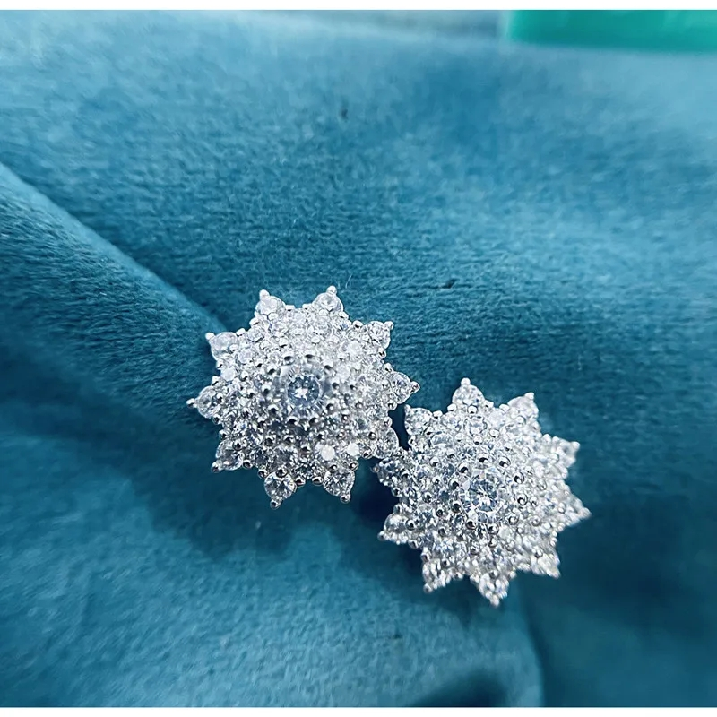 Twinkle little crystal stones filled silver star earrings - photo 4