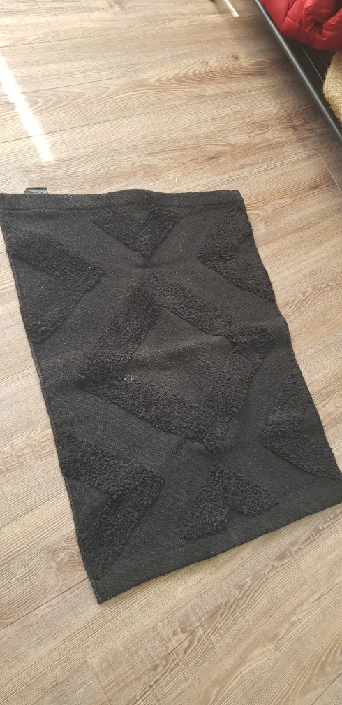 Black H&M Home bathroom mat
