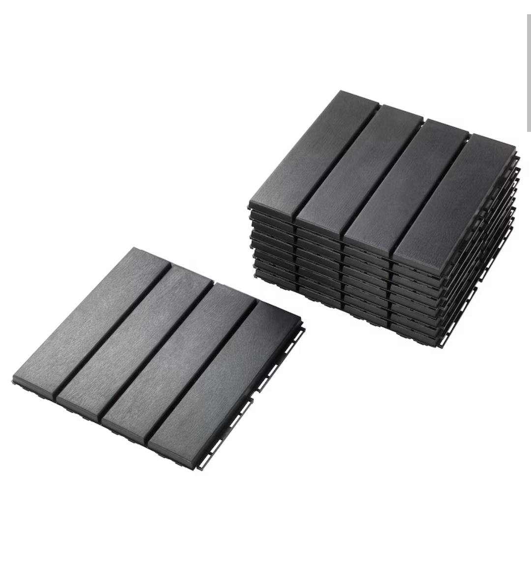Ikea Runnen Tiles for Deck or Balcony Grey thumbnail