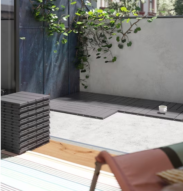 Ikea Runnen Tiles for Deck or Balcony Grey - photo 2