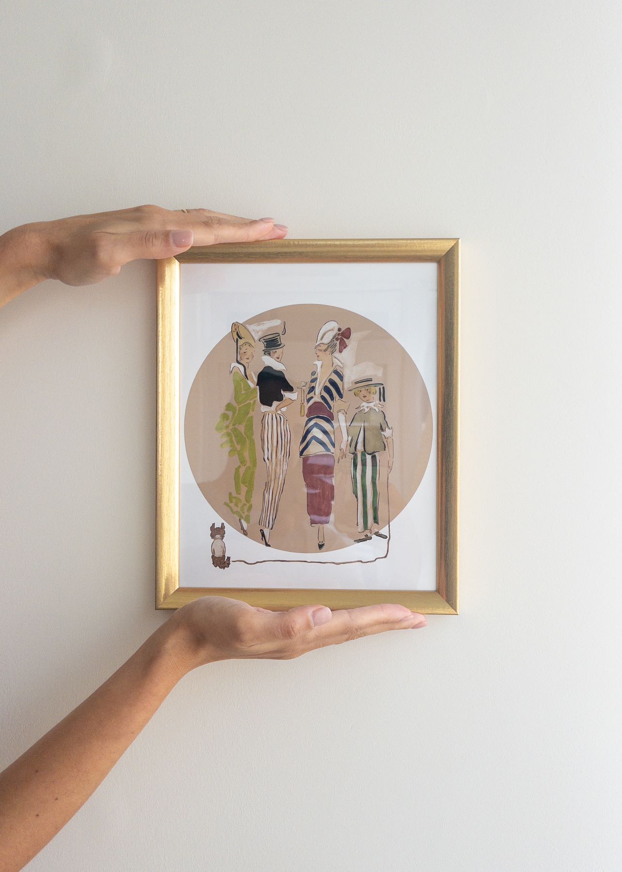 Mixed Media Vintage Art Print in Gold Frame image indicator(3)