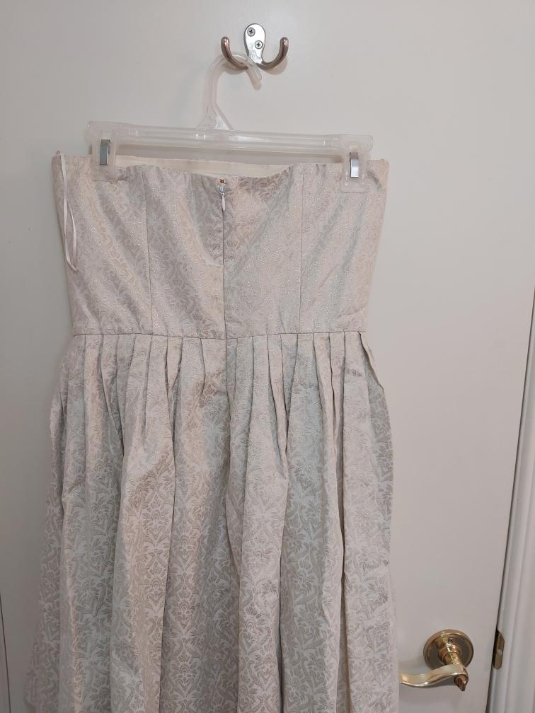 Strapless A line dress with pleats, size 2 image indicator(5)