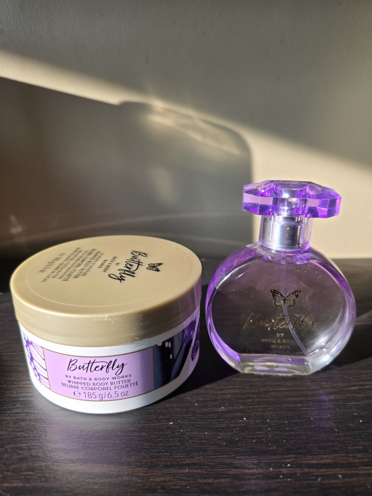 Bath and body works perfume and body butter.