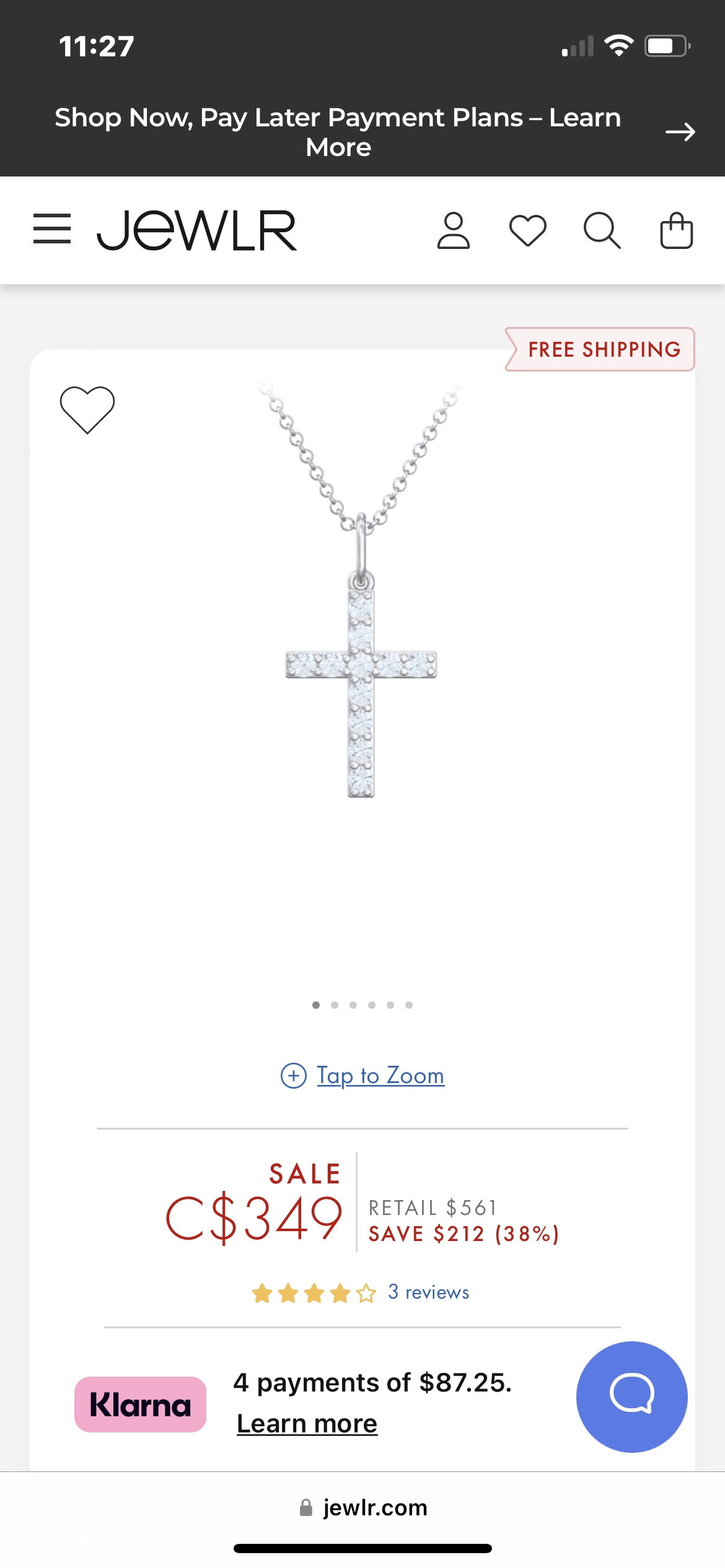White gold cross necklaces - photo 3