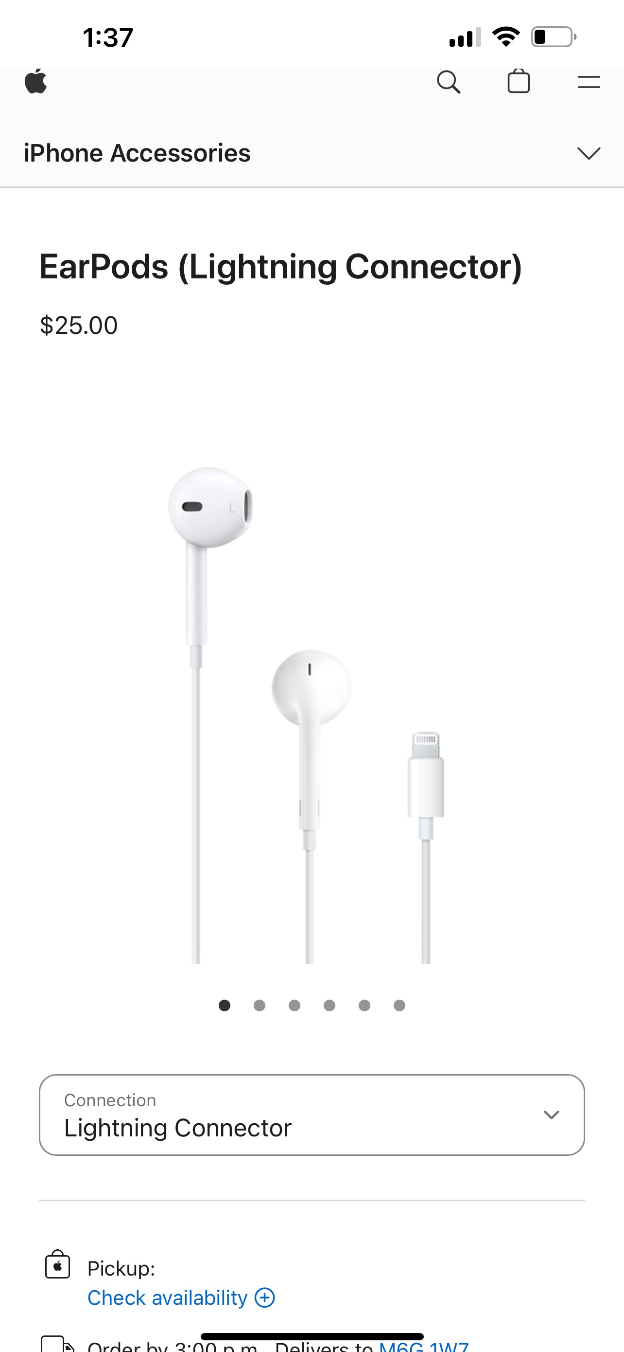 Ear pods ( lightning connector ) image indicator(2)