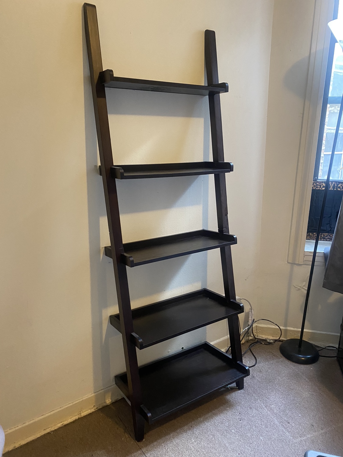 Espresso Leaning bookshelf - photo 3