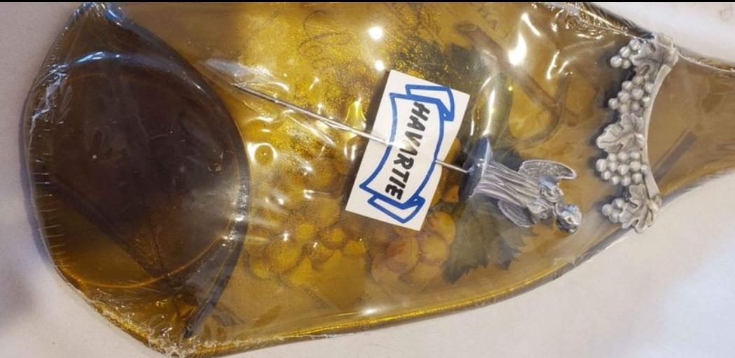 Cheese or Charcuterie Dish, Recycled Glass Bottle - photo 5