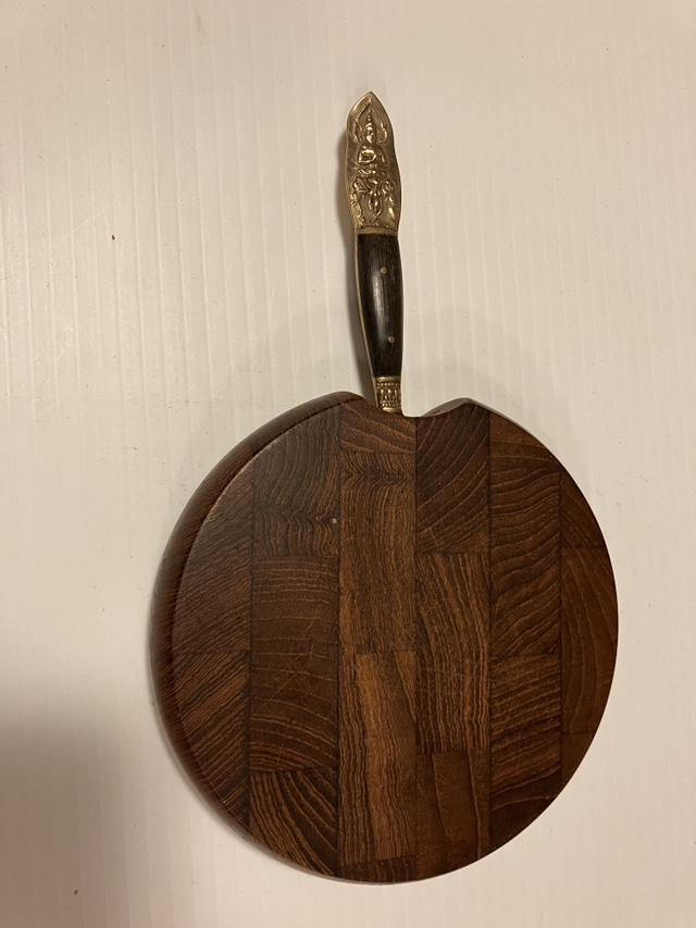 Vintage copper Thai cheese board ox image indicator(2)