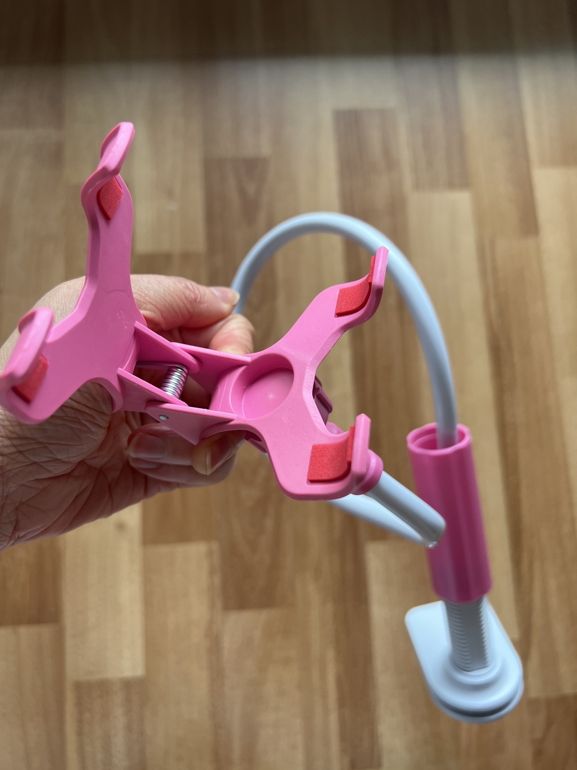 Pink clamp gooseneck phone or tablet holder image indicator(4)