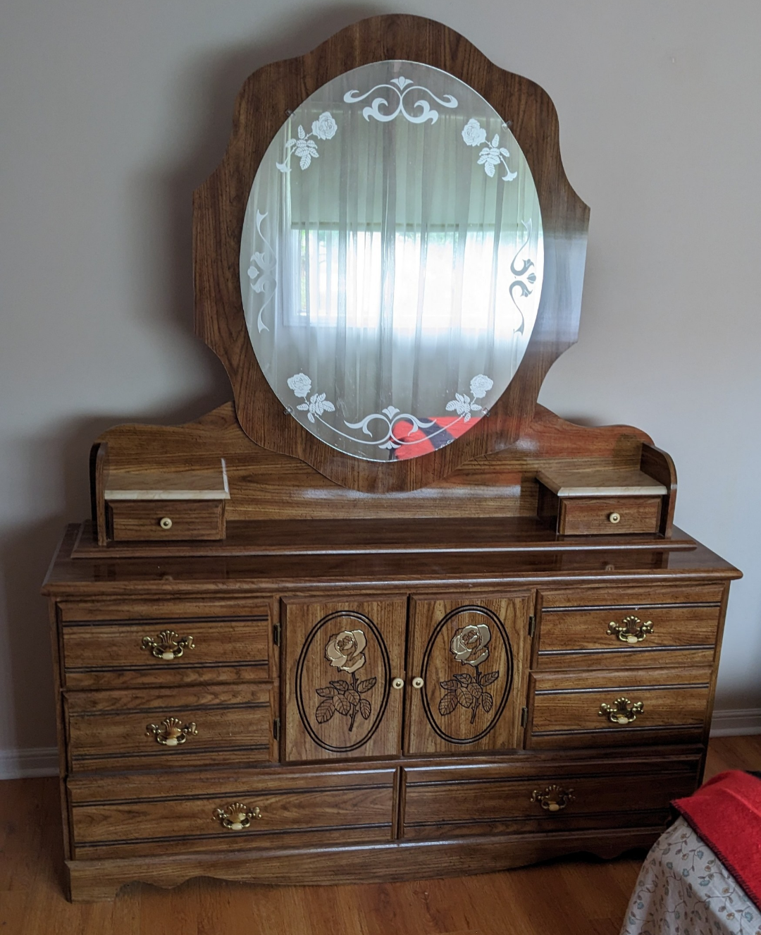 Gold Roses Bedroom Set (or Separate)