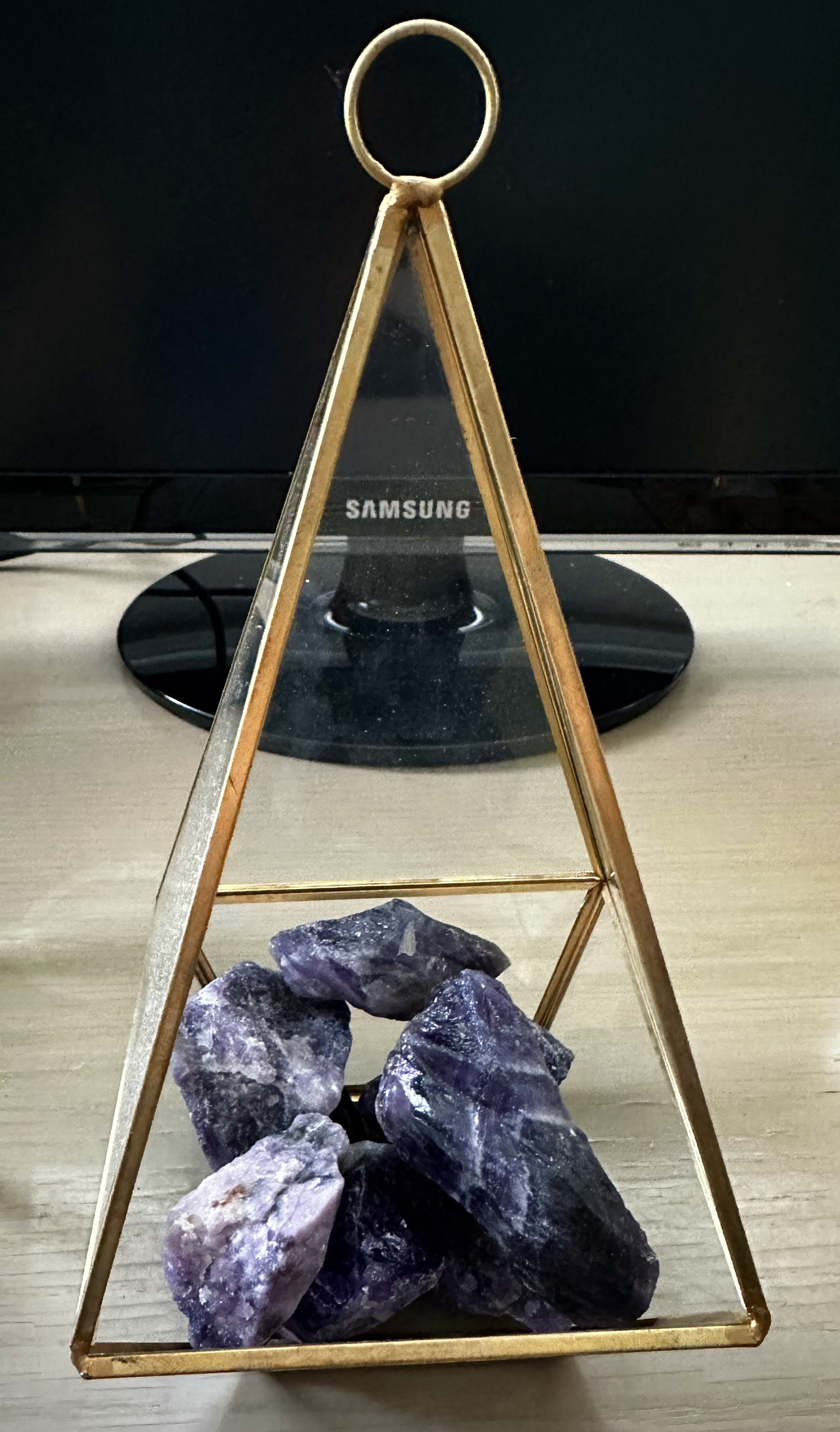 Pyramid shape glass containers for home decorations ⚽️ image indicator(4)