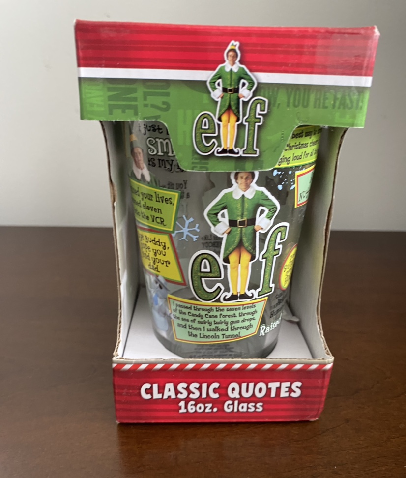 Elf Classic Quotes Glass 16 oz. (Brand New)
