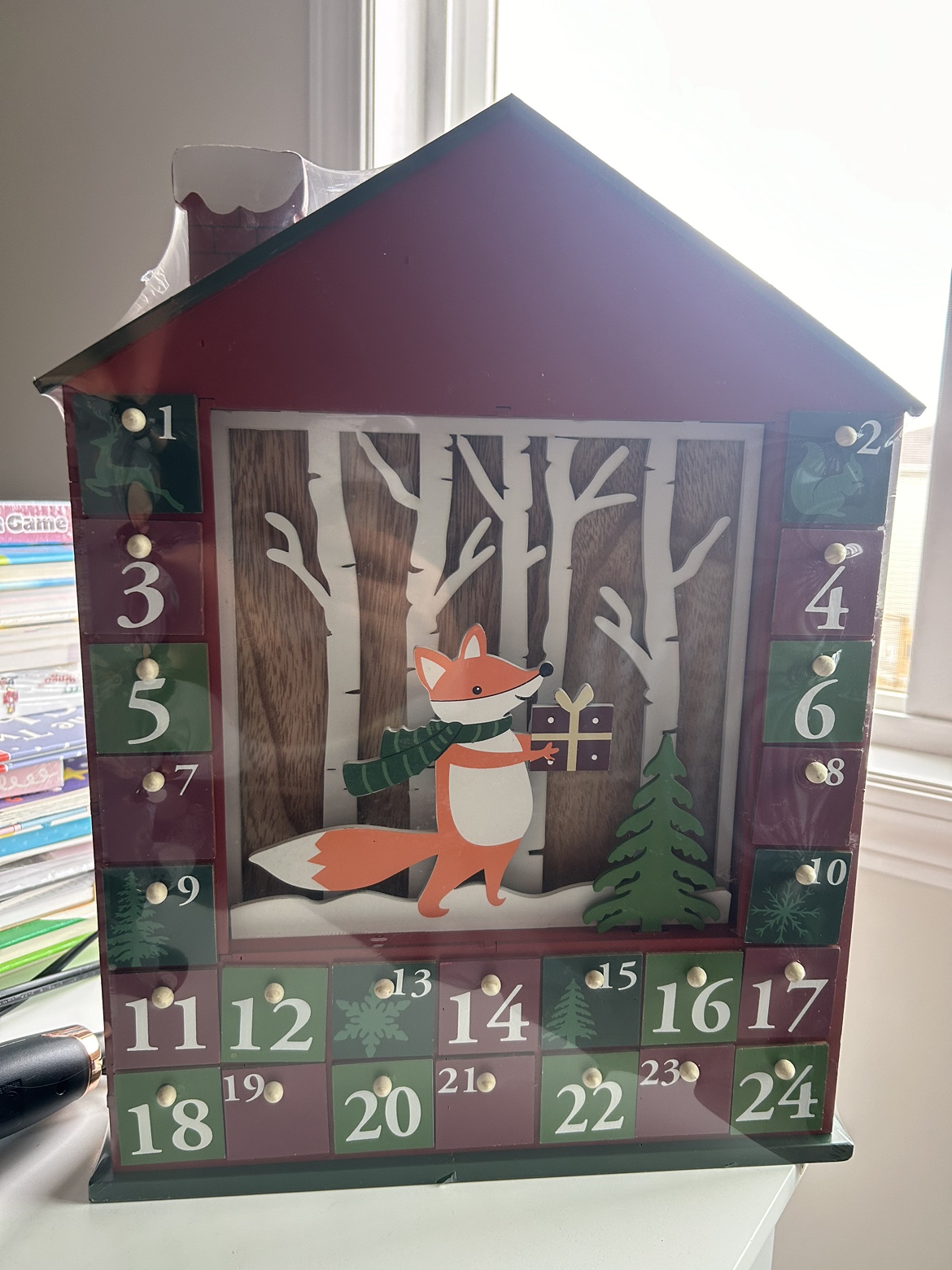 Christmas wooden decorative advent calendar image indicator(3)