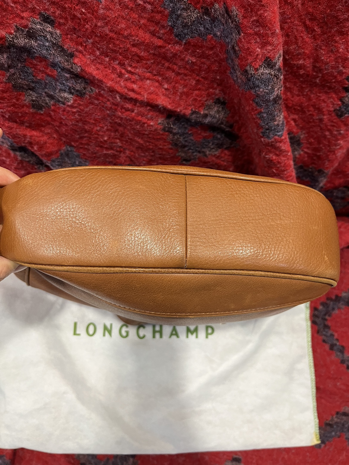 Vintage Longchamp Leather Crossbody Bag! image indicator(3)