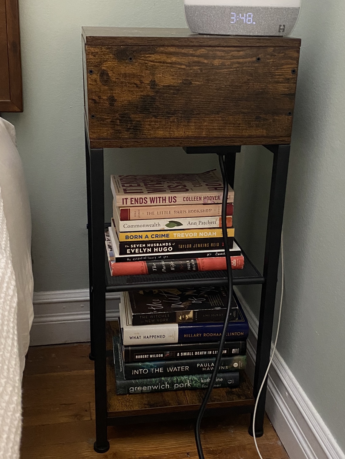 Side table with shelf and outlets - photo 2