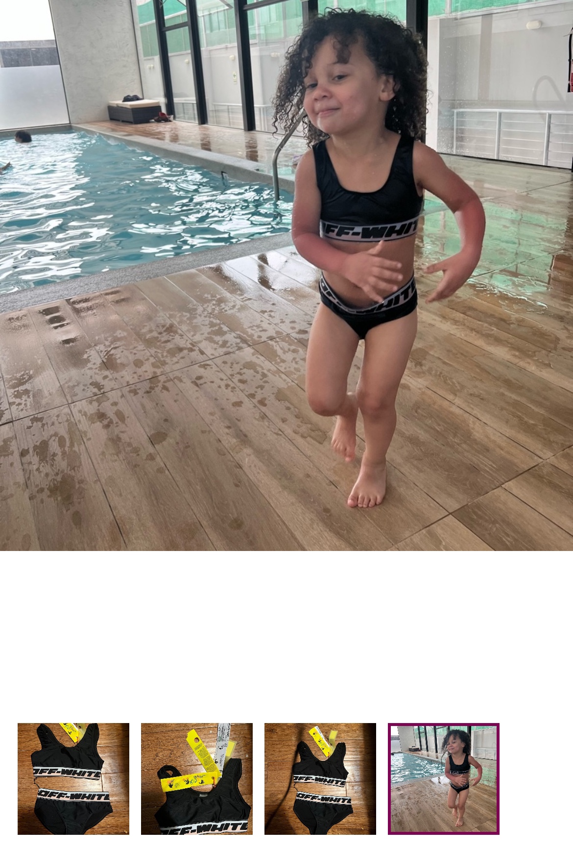 New off white two piece swimsuit size 6 … - photo 3