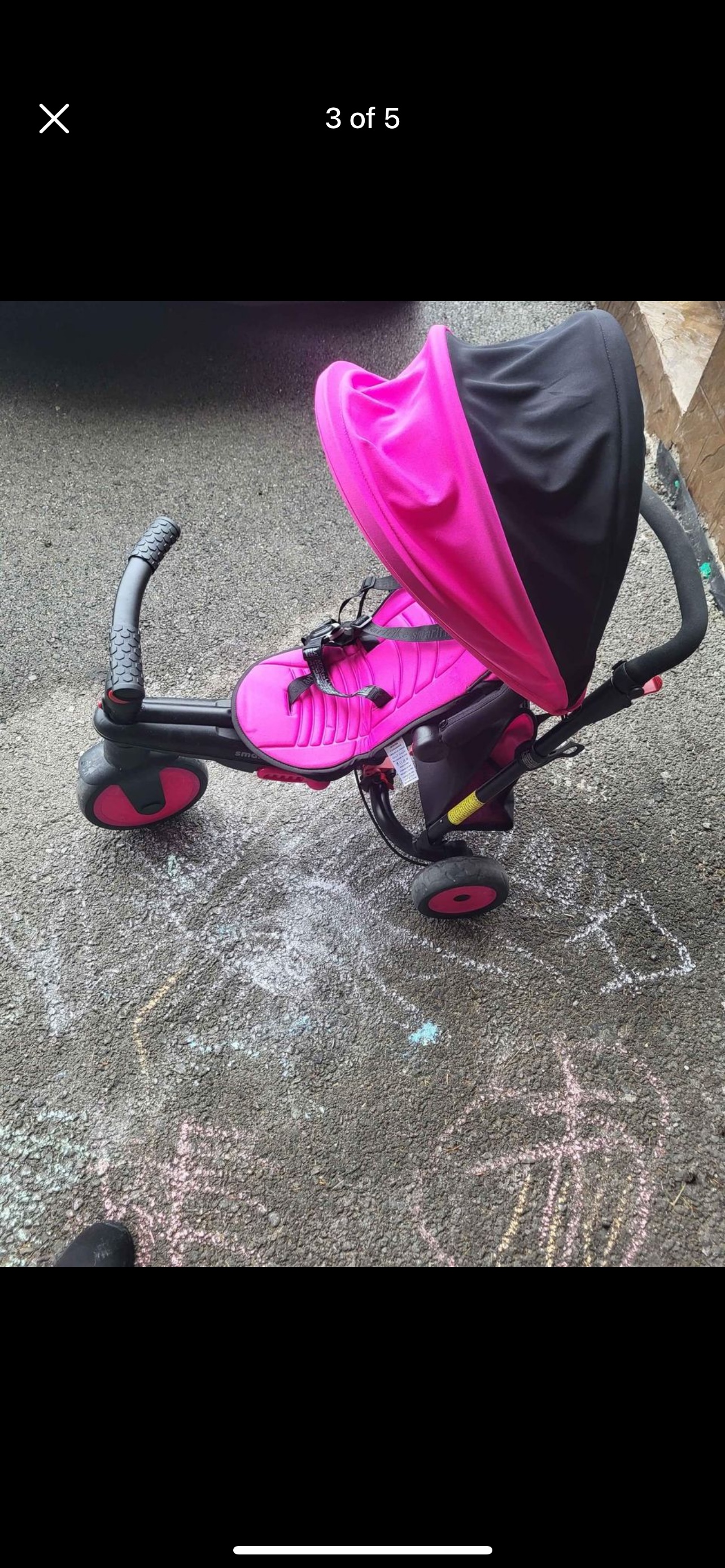Smart trike black and pink thumbnail
