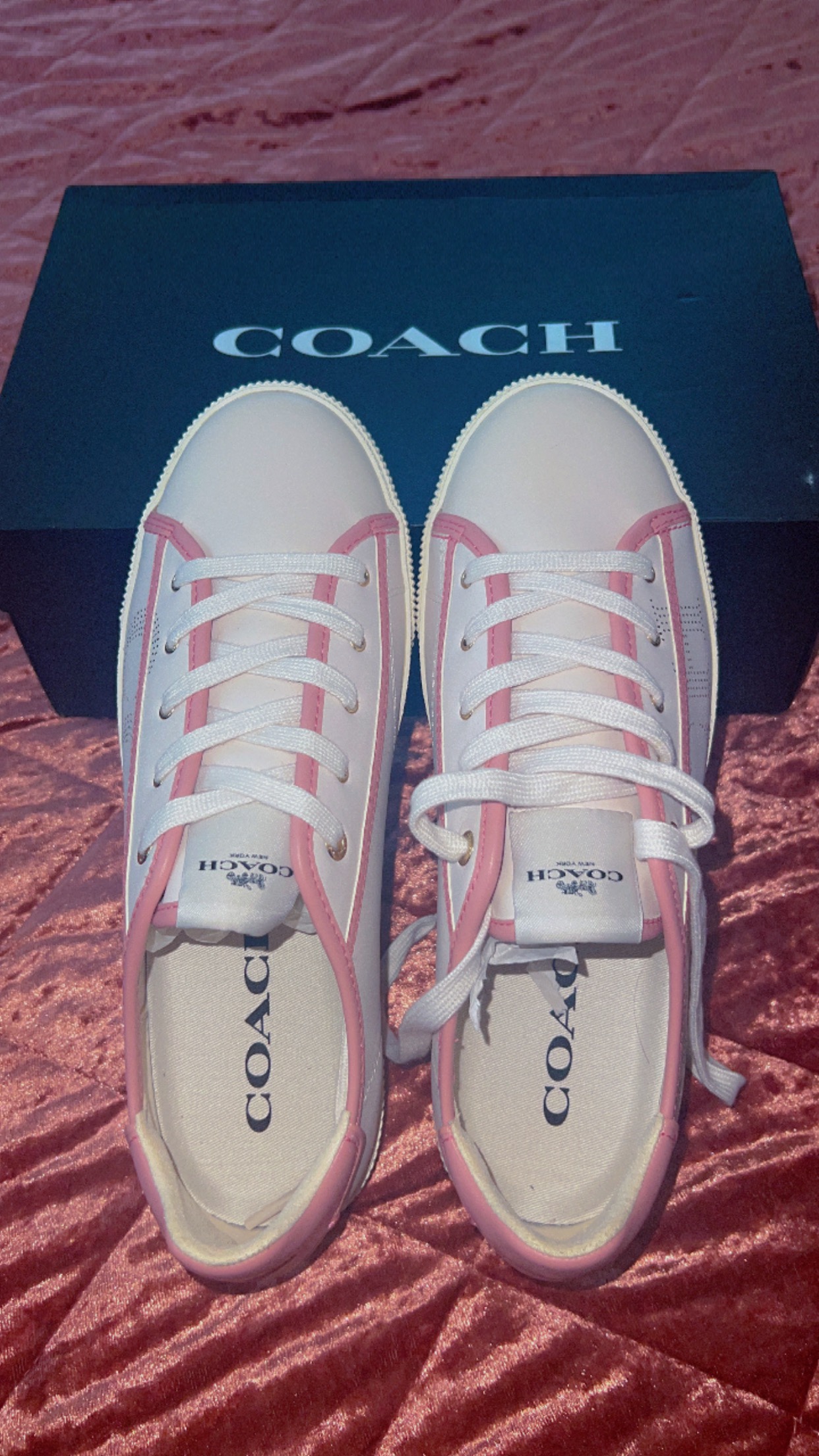 Pink & off white sneakers - photo 2