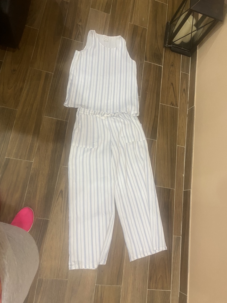 Lounge set wide leg crinkle cotton size m - photo 2
