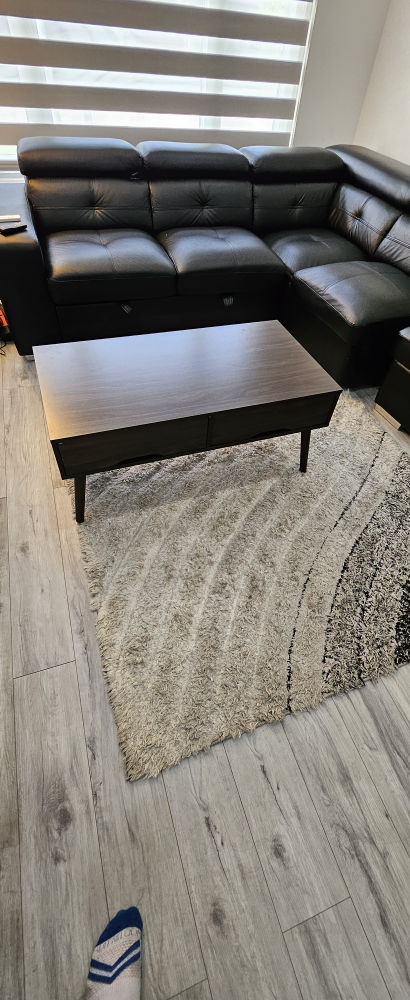 dark brown coffee table with storage thumbnail