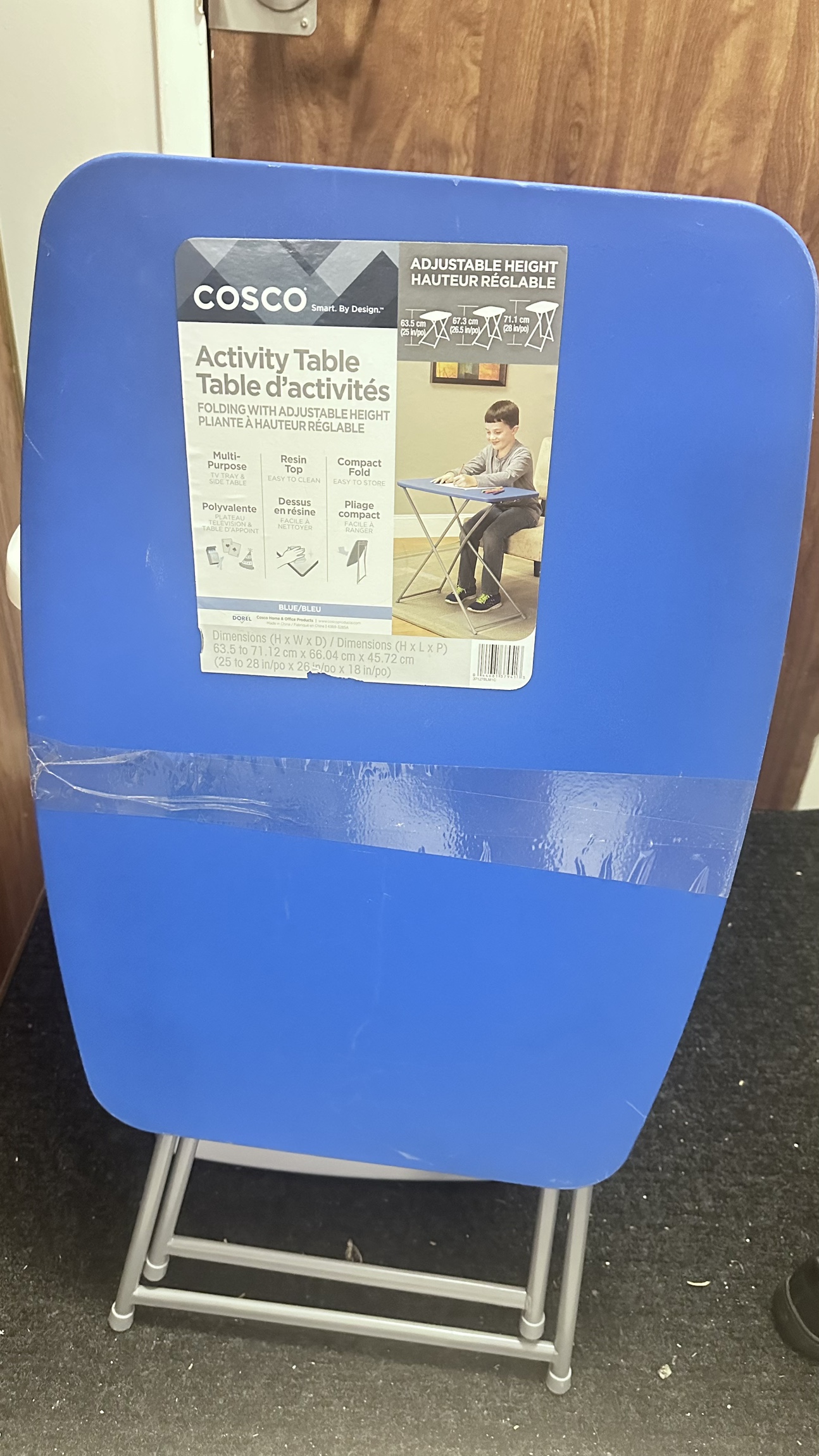 Blue folding table - photo 3
