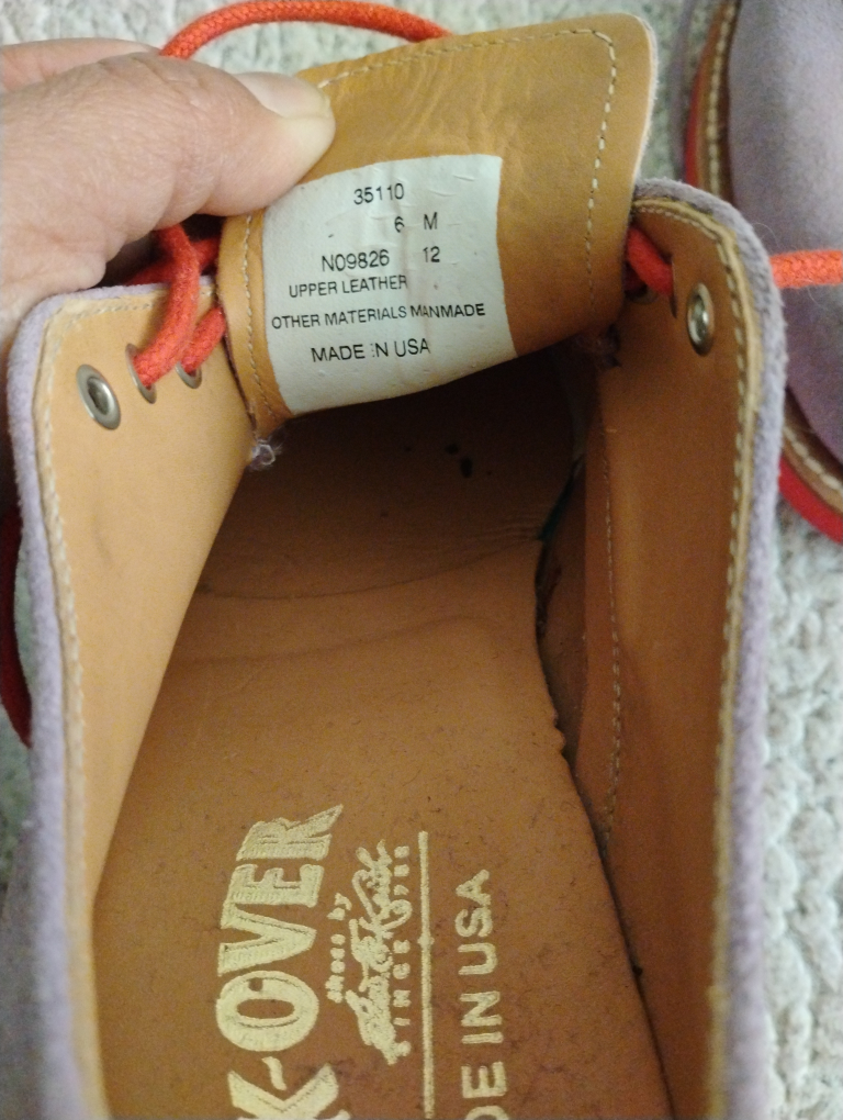 walk over purple suede shoes size 6