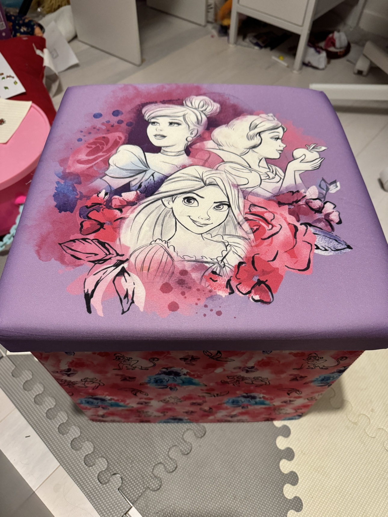 Disney Princess Ottoman Stool toy storage thumbnail