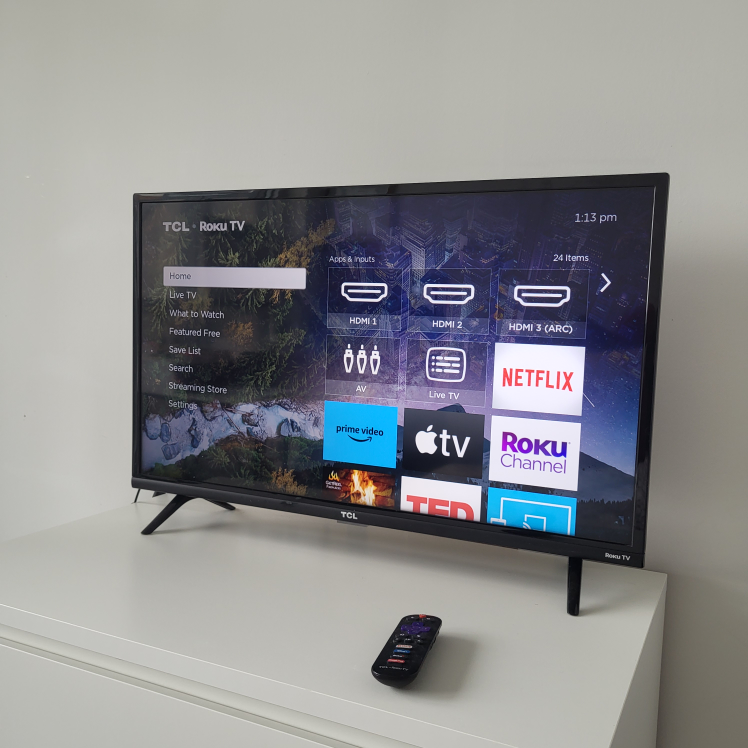 32" Smart TV, TCL with Roku system - Barely Used!