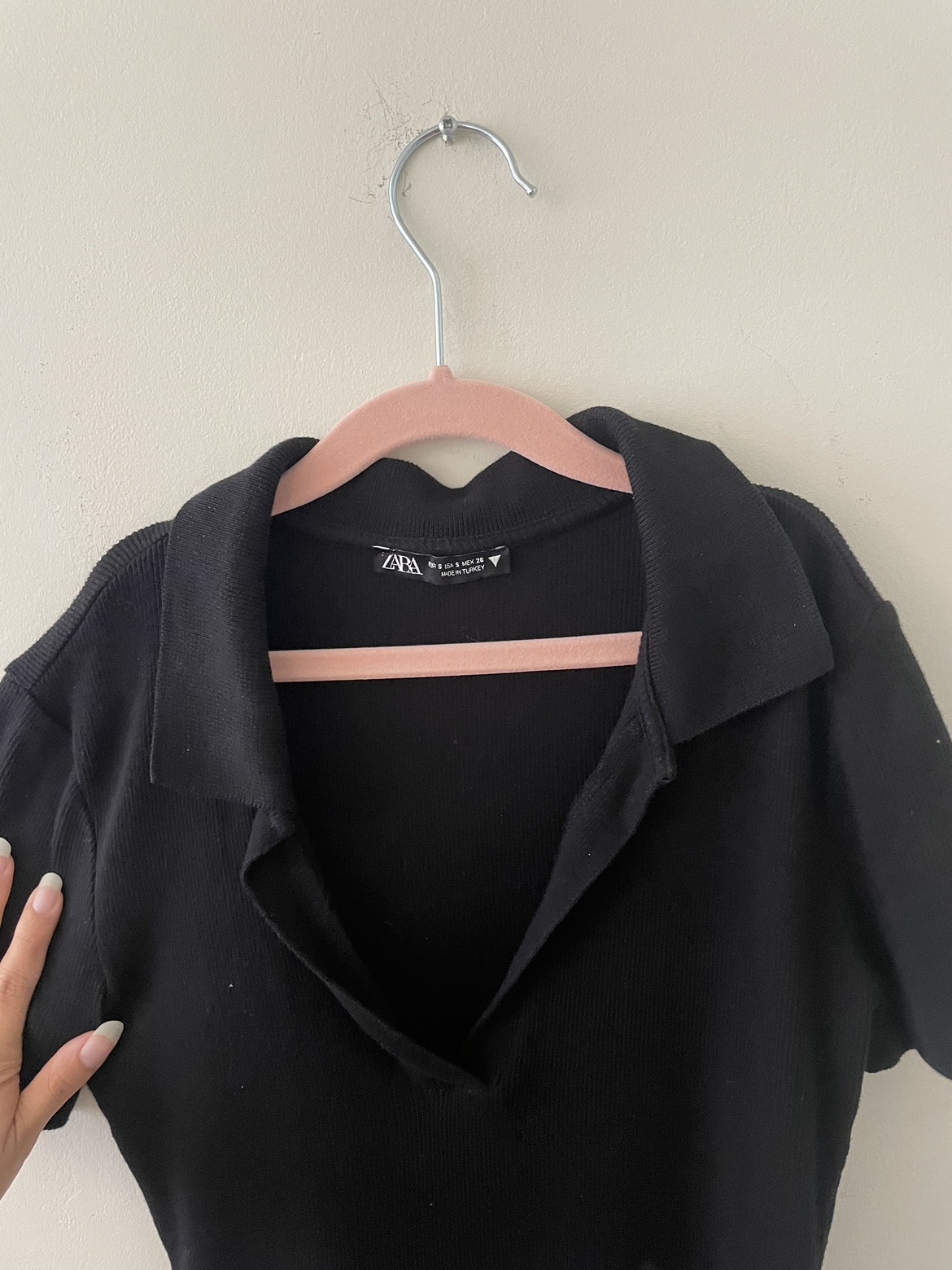 Black mini polo dress - photo 5