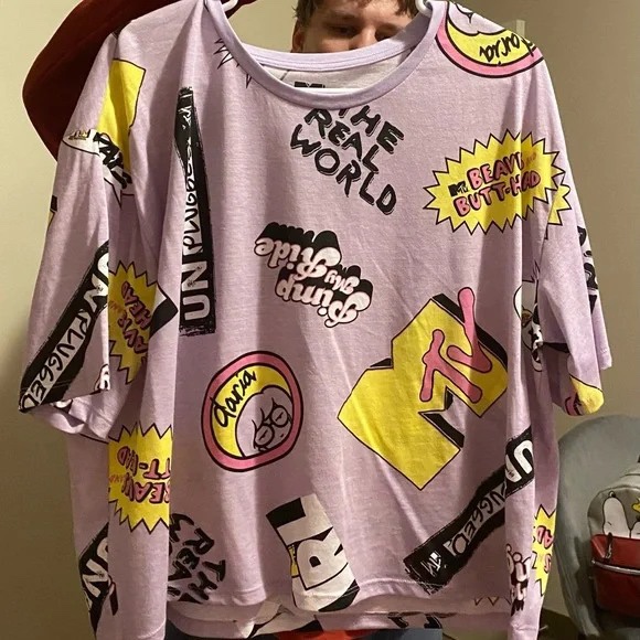 New without tags MTV purple crop top size XL