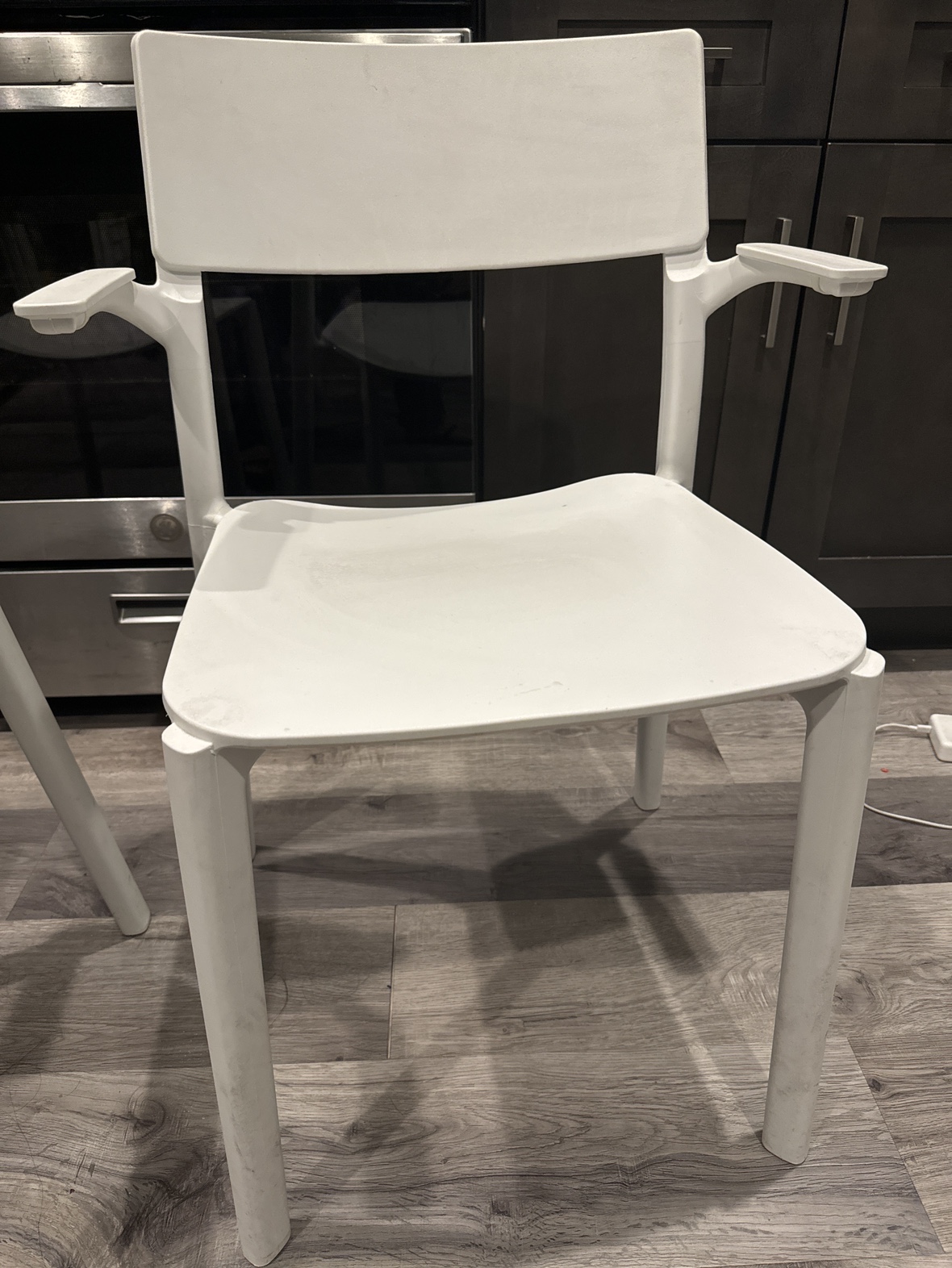 White IKEA JANINGE chairs with armrest - photo 2