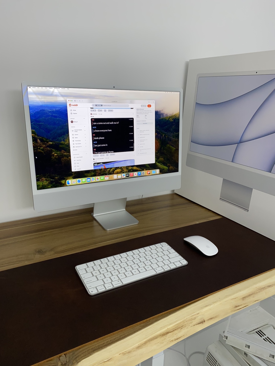 2021 M1 iMac 24" 256GB SSD 4 Port Touch ID Keyboard + Mouse - photo 2