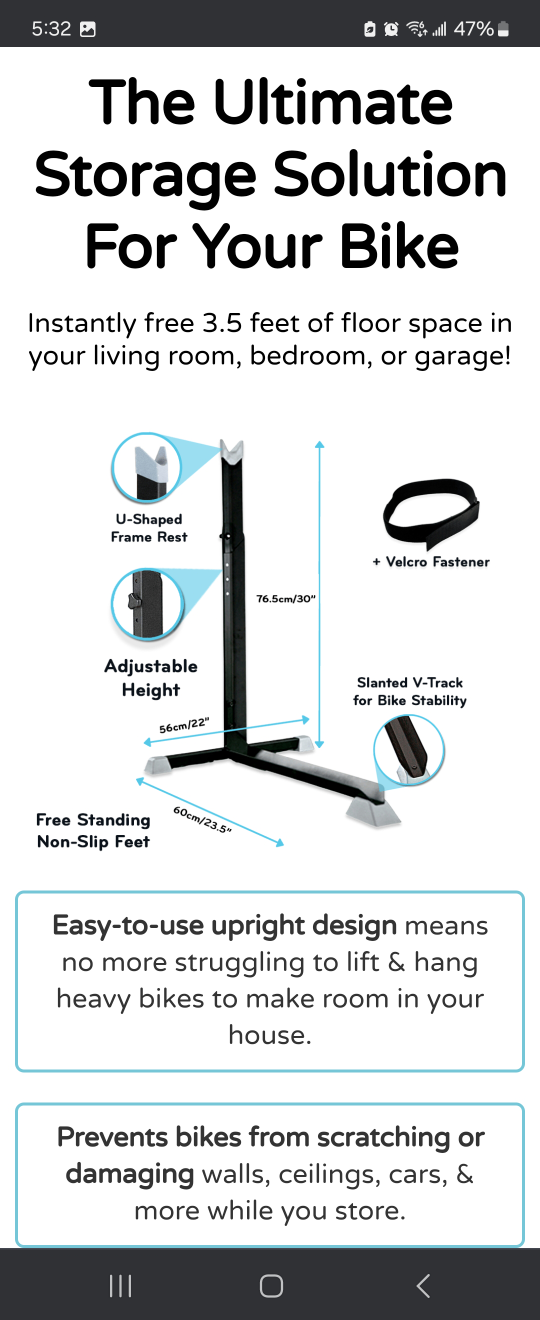 BikeNook, quick and easy indoor bike storage image indicator(4)