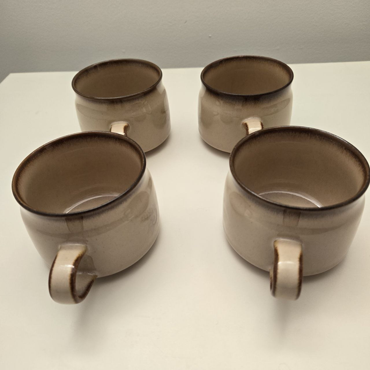 Set of 4 Vintage Denby Stoneware Cup - Great Condition image indicator(2)