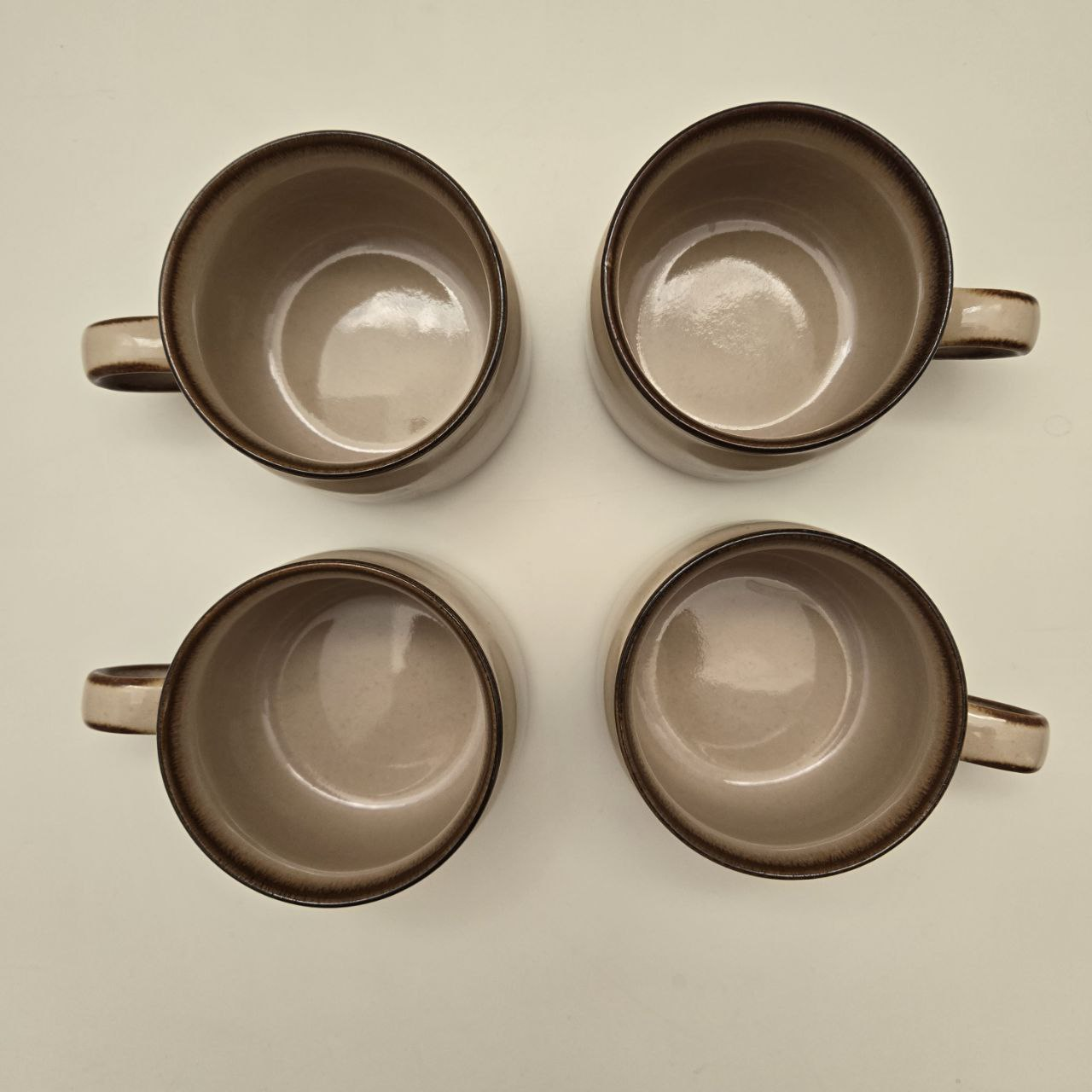 Set of 4 Vintage Denby Stoneware Cup - Great Condition image indicator(3)
