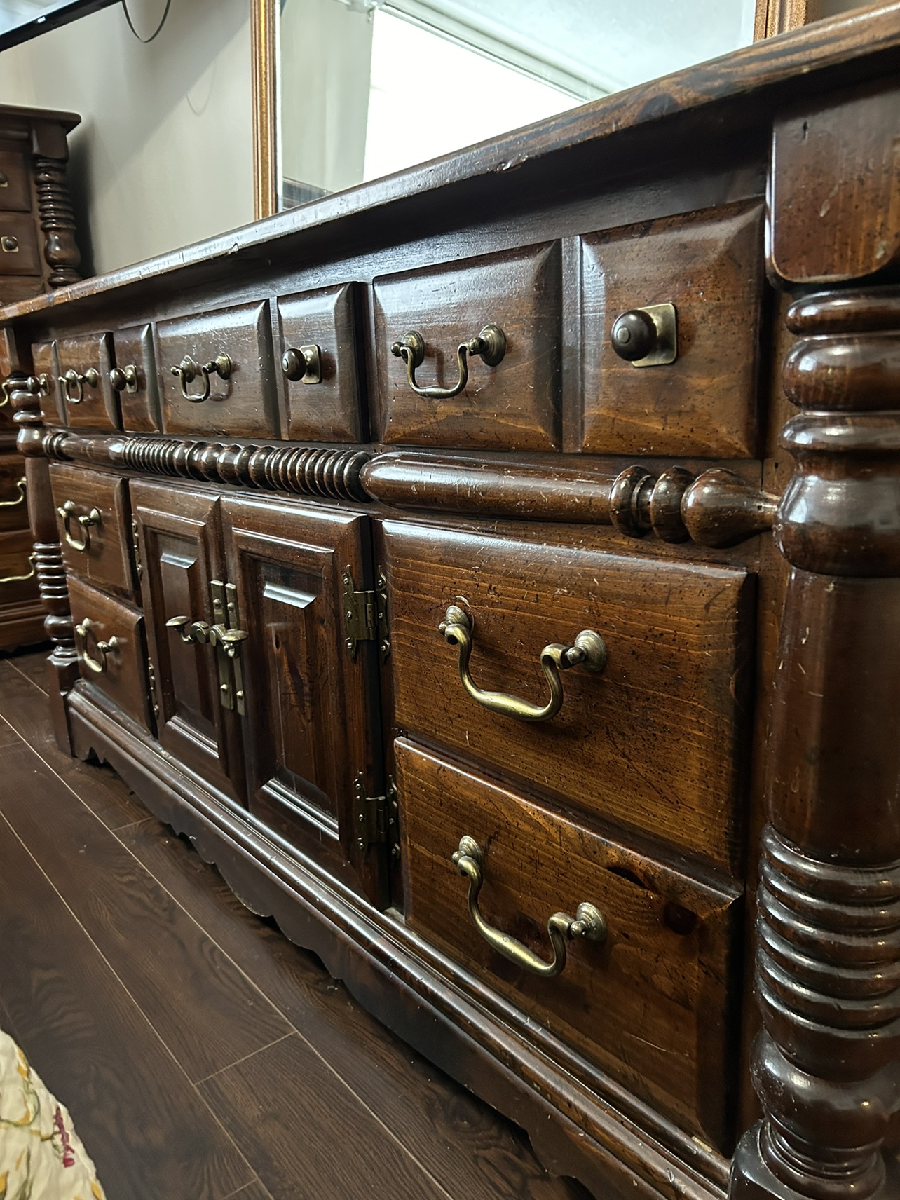 4 piece vintage maple bedroom set thumbnail