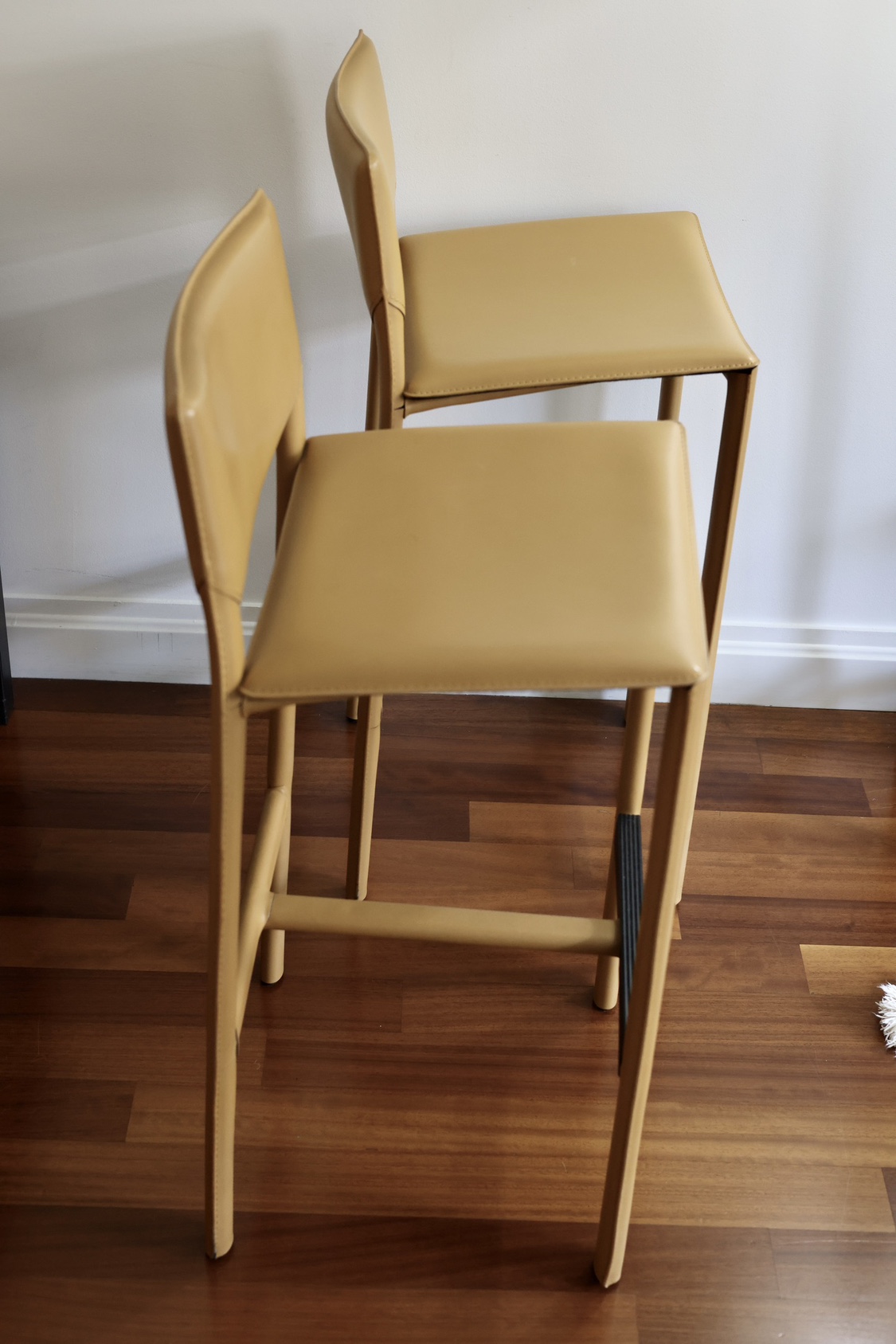 Two Room and Board Leather Bar Stools