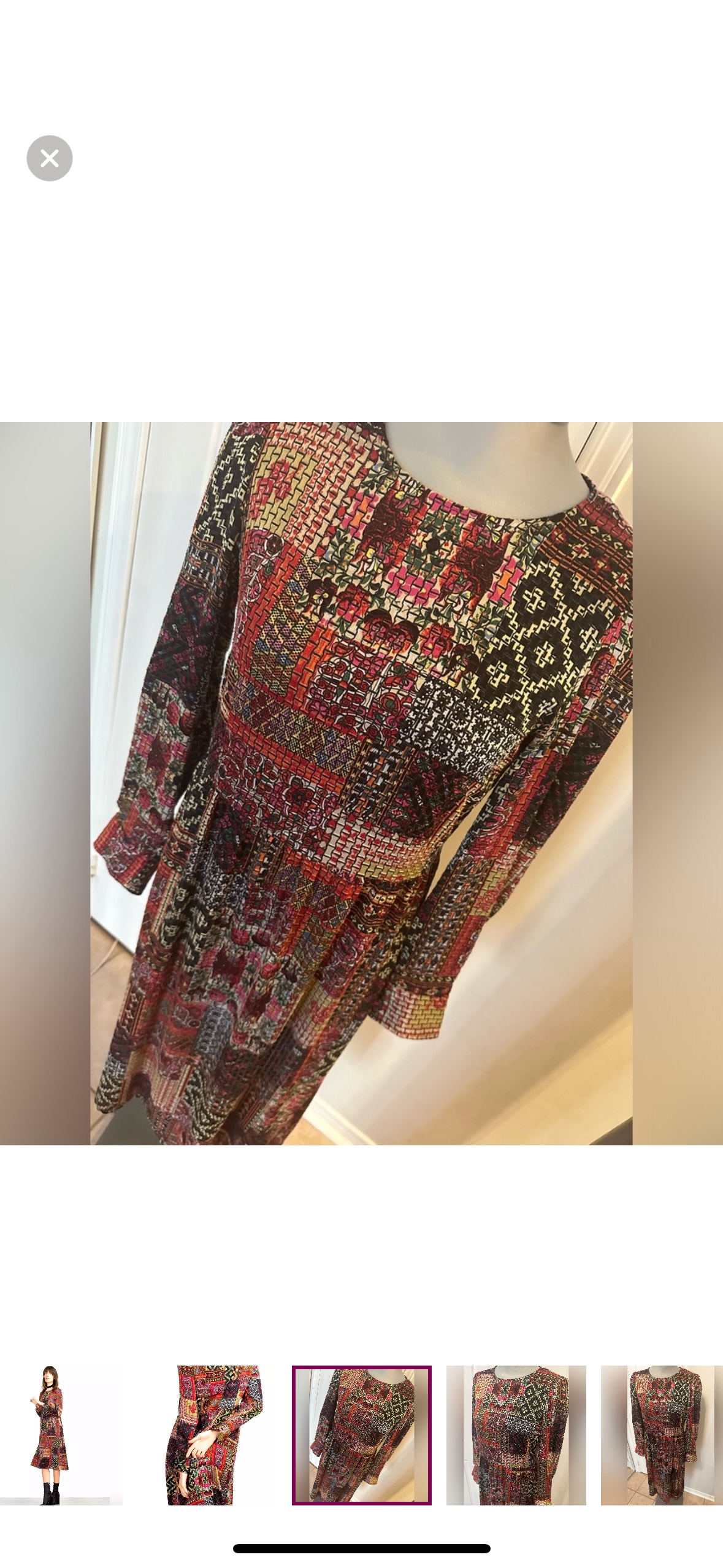 ZARA Velvet Patchwork Y2K Practical Magic Midi Dress size small - photo 5