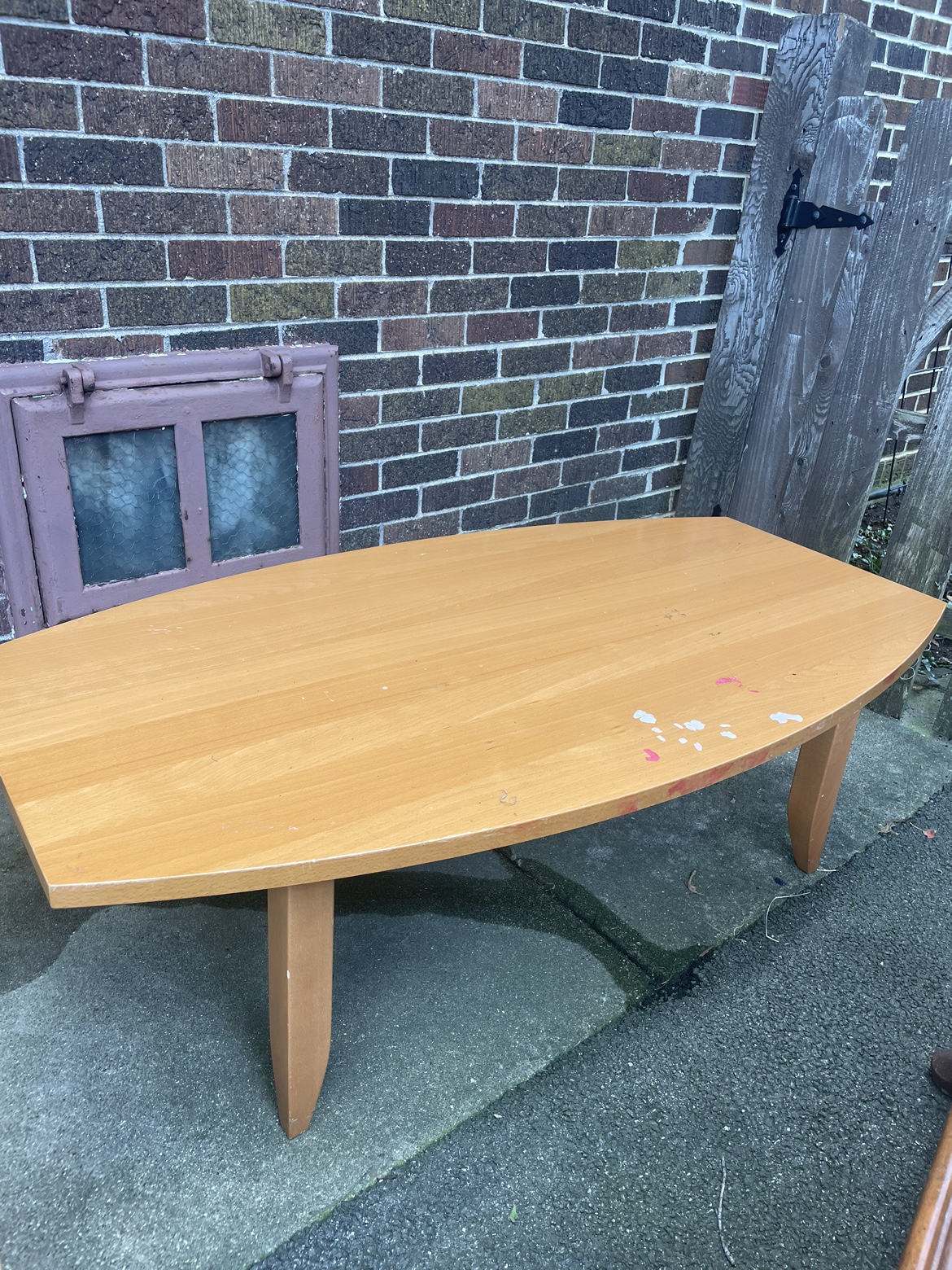 Solid wood coffee table
