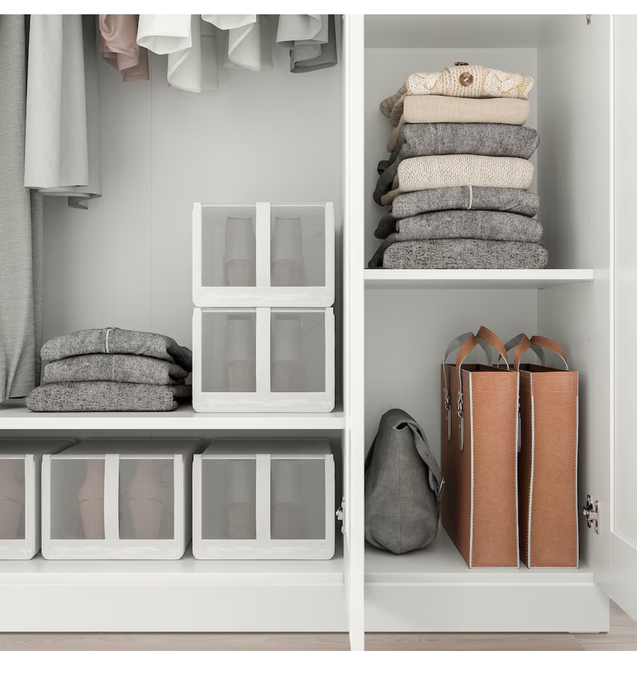White Storage Cabinet - Wardrobe Closet - photo 5