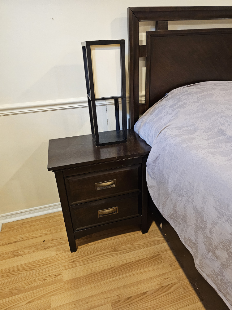 King size bed frame plus furniture - photo 5